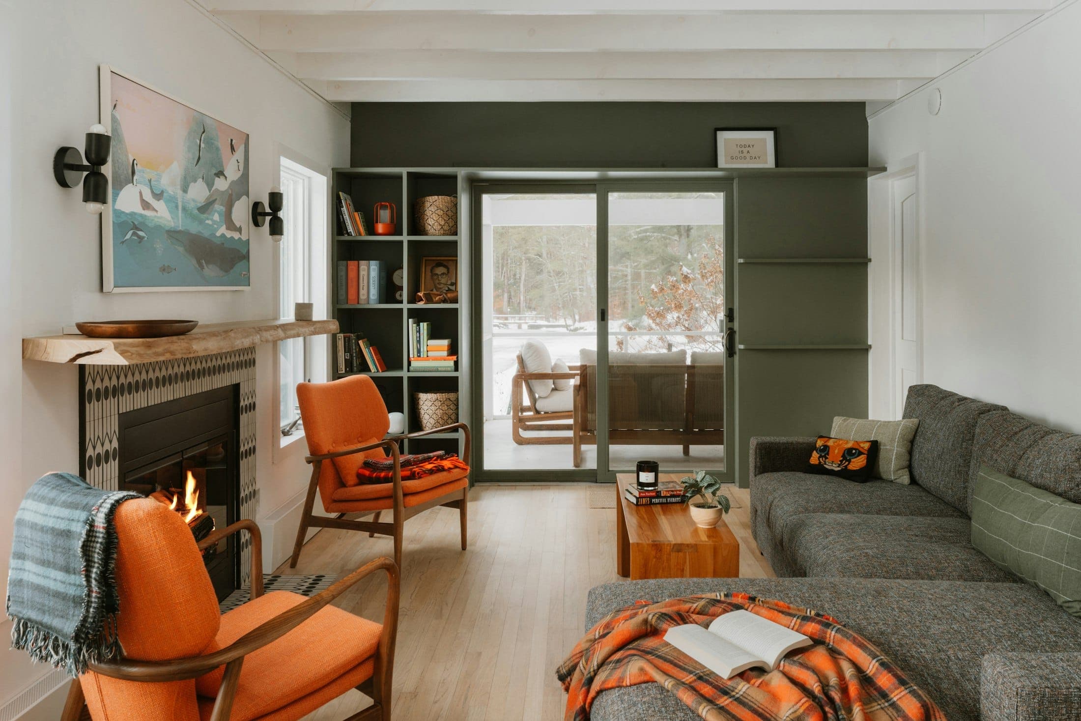 Cozy, well-insulated living room in a Wichita-area home